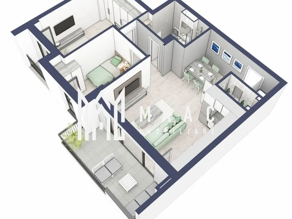 Apartament 3 camere | Balcoane 16.2 mp| Gradina ca. 63mp | Turnisor