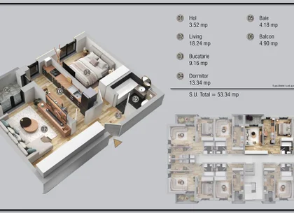 Ap. 2 cam. aprilie 2026 zona Militari Residence
