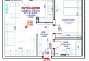 Apartament 41, Corp D – 2 camere | 53,28 mp | Etaj 3 | Jabri Nord Resi