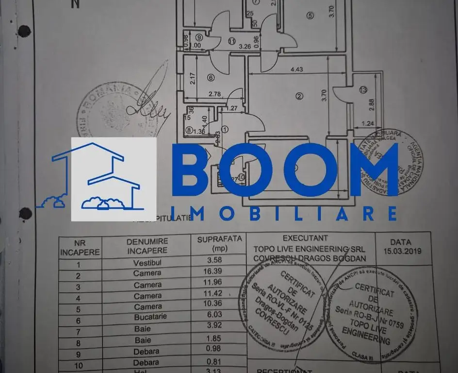Apartament 4 camere decomandat | Traian, Râmnicu Vâlcea | 70,43 mp, etaj 4