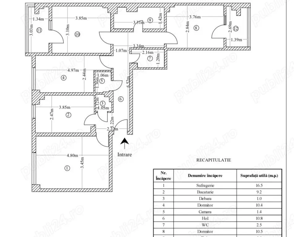 Apartament 4 camere Galata 2 - Iasi etaj 2 4