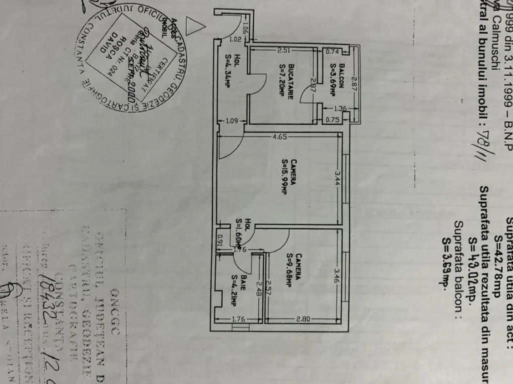 Vand apartament 2 camere zona Eden
