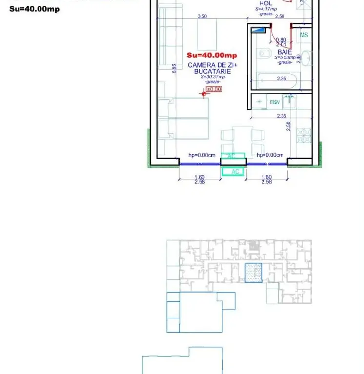Apartament 07, Corp F – Studio | 40,29 mp | Jabri Nord Residence