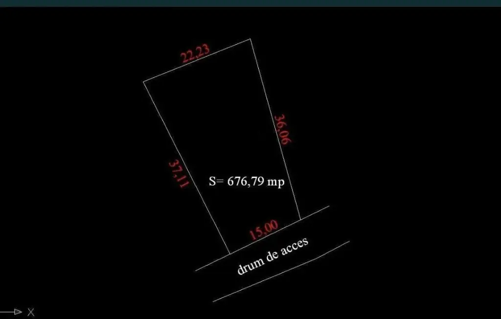 Teren intravilan,676 mp, zona strazii Dara