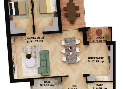 Apartament nou, 3 camere, 271 500 Euro. Comision 0.
