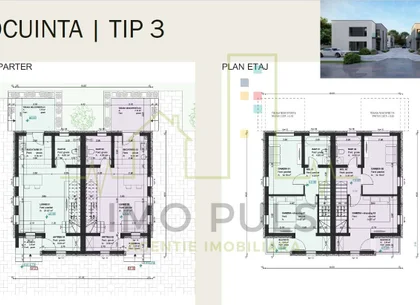 Duplex modern. Bucatarie cu posibilitate de inchidere.