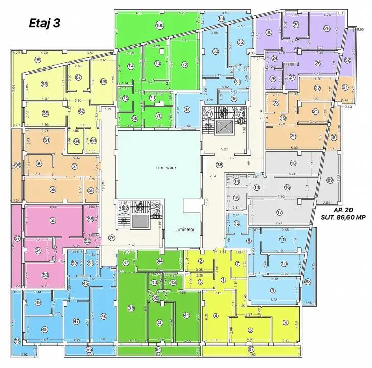 Tomis Nord/Carrefour -Vanzare apartament cu 2 camere, bloc nou.