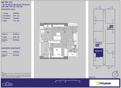 Apartament cu 2 camere in X-city Towers Direct de la dezvoltator