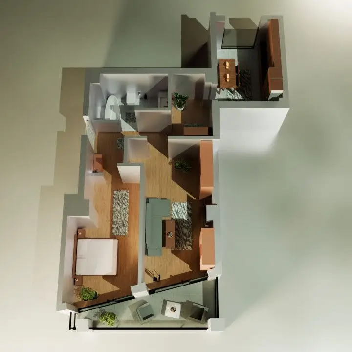 Tomis Nord - Vanzare apartament decomandat cu 2 camere,  bloc nou.