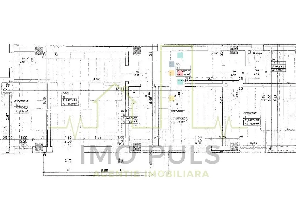 3 Camere Braytim - Timisoara. Bucatarie separata. 2 Bai. Etaj intermediar