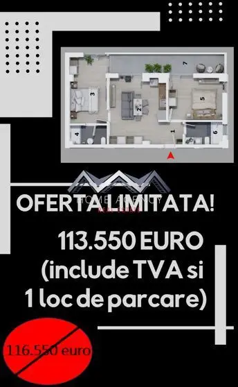 Apartamente 3 camere Otopeni - TVA și parcare incluse!