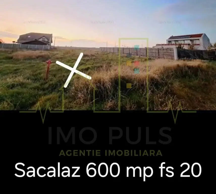 Teren de vanzare in Sacalaz. Zona locuita.