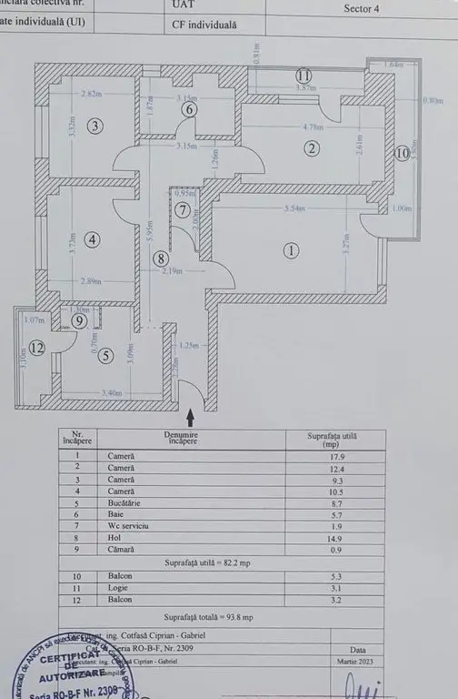 4camere decomandat ,3balcoane , stradal
