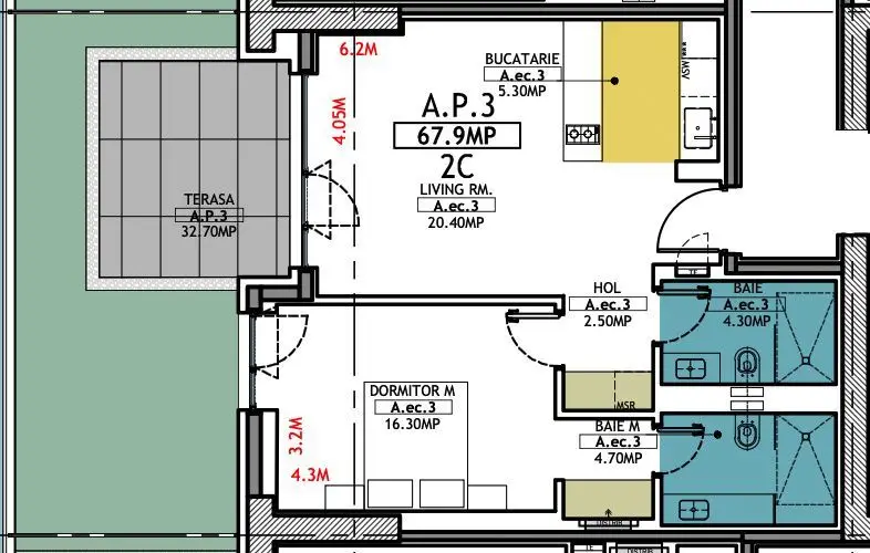 Stațiunea Mamaia - Vânzare apartament cu 2 camere cu terasa, primul rând la mare