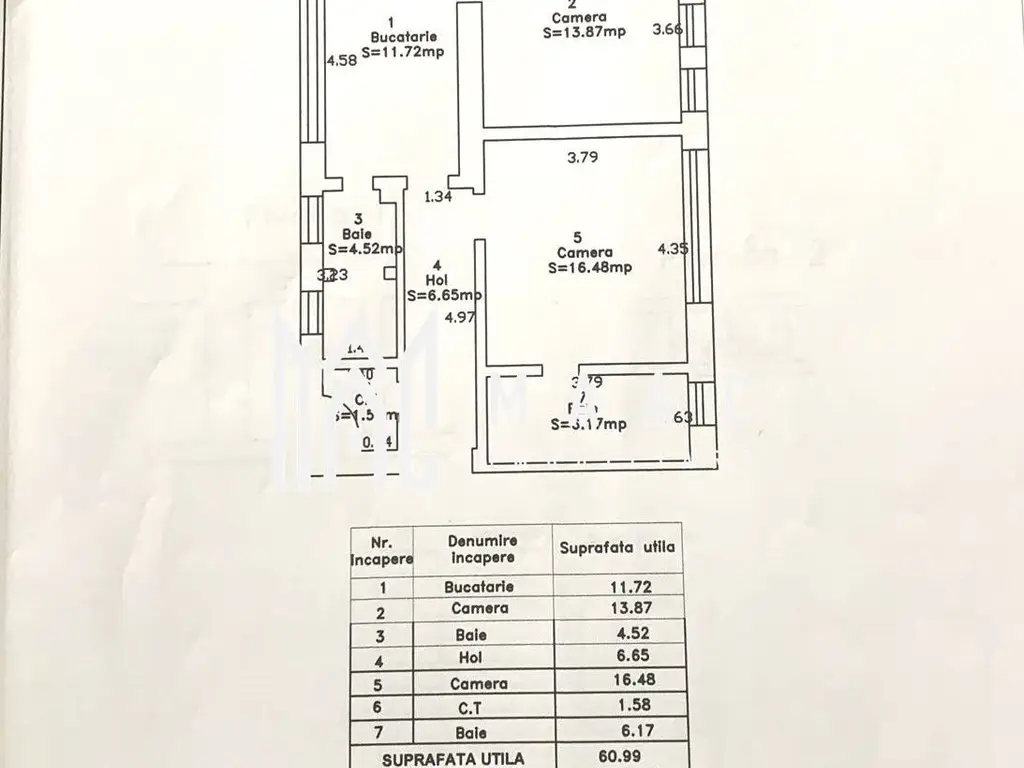 Apartament 2 camere decomandat | Sibiu Ultracentral | 61 mp, 2 băi