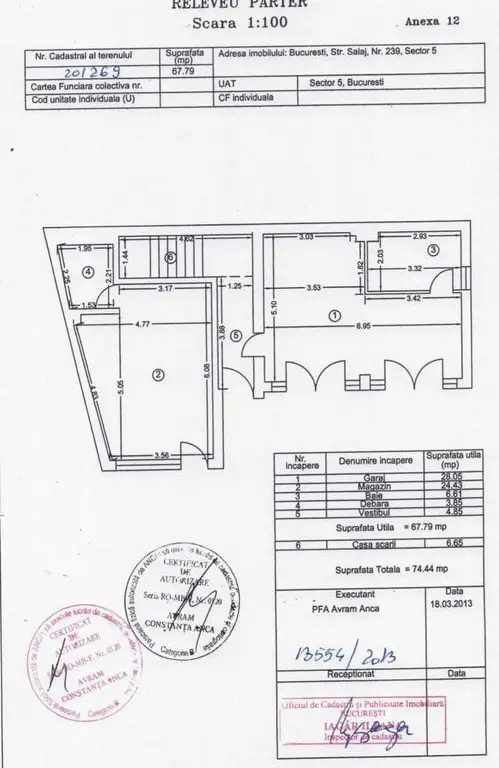Vand imobil P+2 zona salaj rahova cu doua spatii comerciale