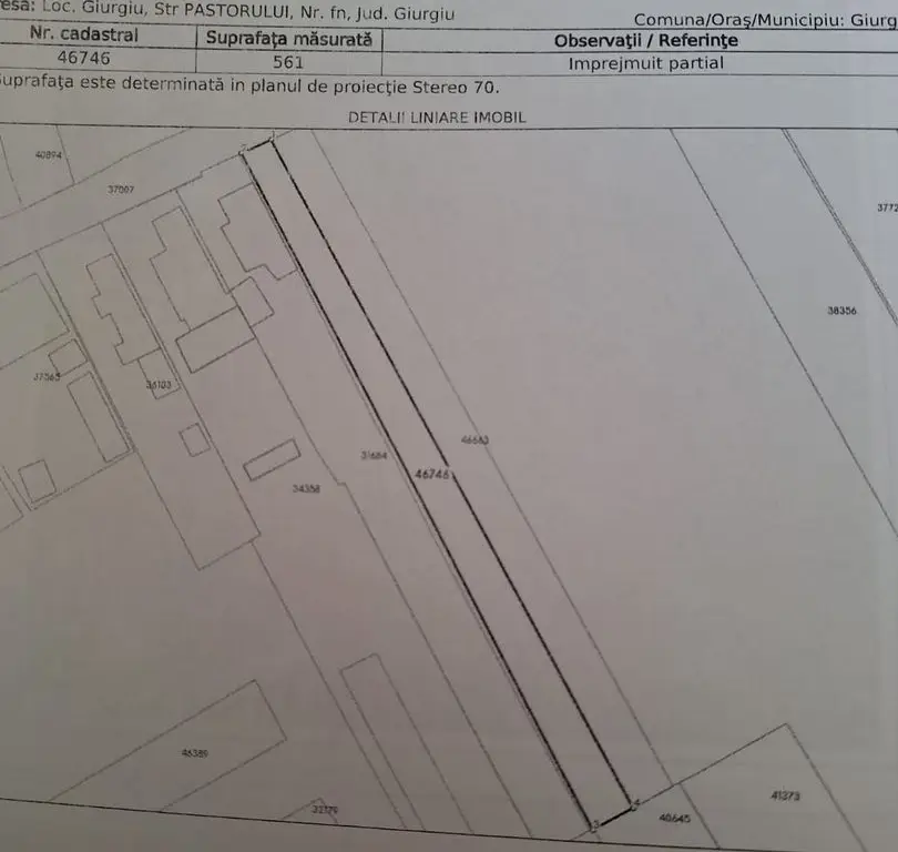 Teren intravilan 1.161 mp de vânzare – Strada Păstorului, Giurgiu