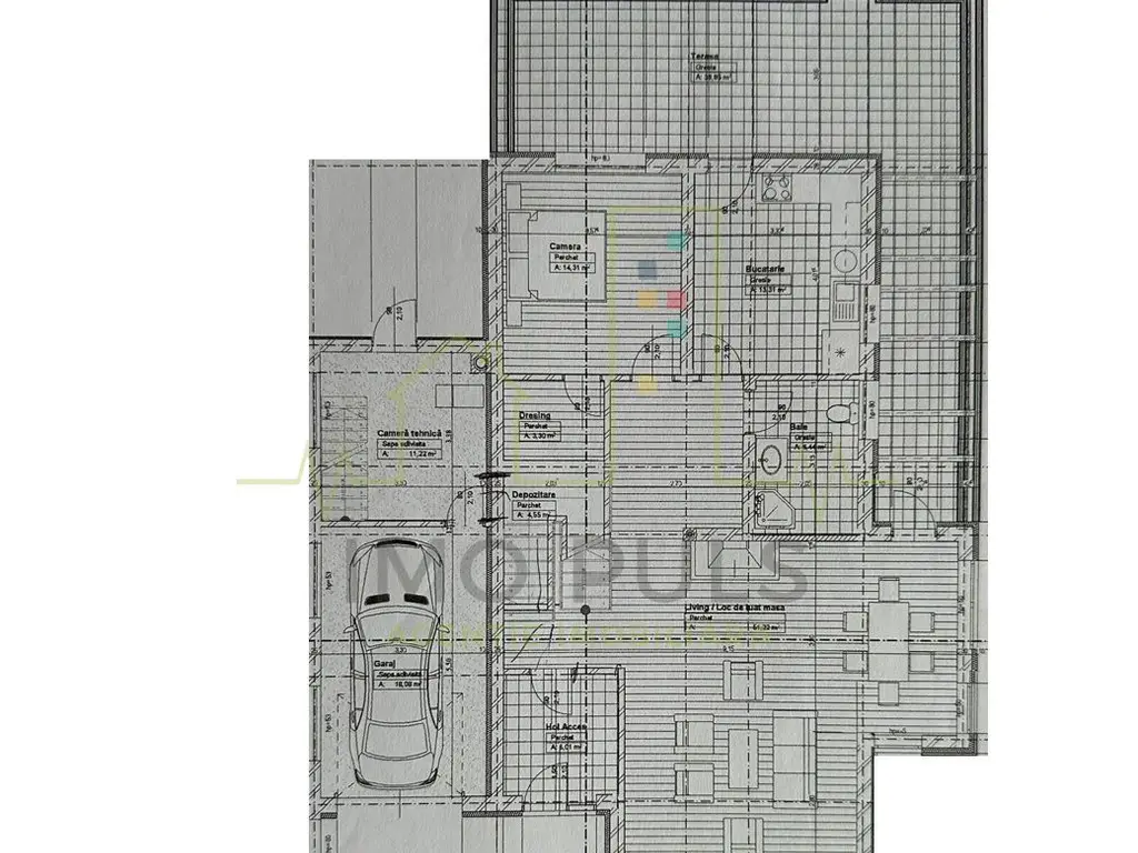 Casa individuala. 700 mp teren. Terasa mare. Suprafete generoase.