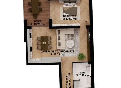 Apartament nou, 2 camere, 212 500 Euro. Comision 0.