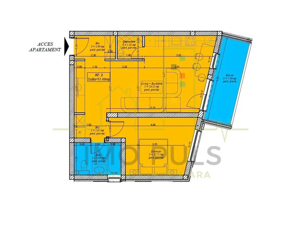 2 Camere. Giroc. Bloc nou 2026.