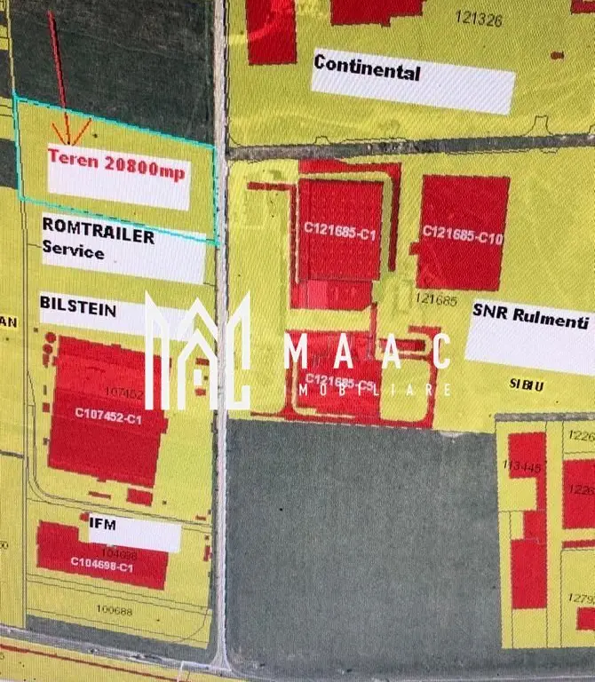 Teren intravilan 20.800 mp | Exterior Vest, Sibiu | deschidere 98 m
