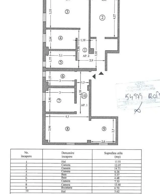 PF Vand 2 apartamente 2 camere, unite cadastral, CUG, Iasi - exclus agentii