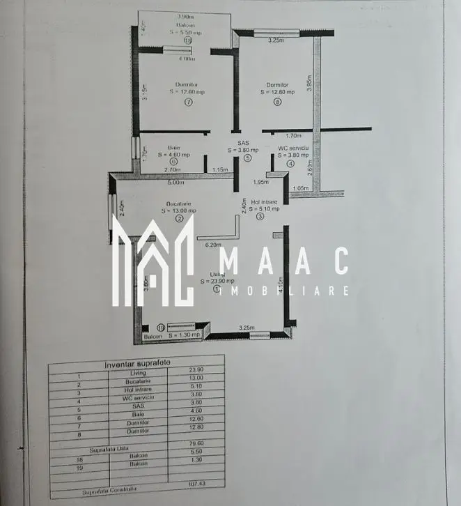Apartament 3 camere | Decomandat | Etaj 1 | Parcare | Balcon