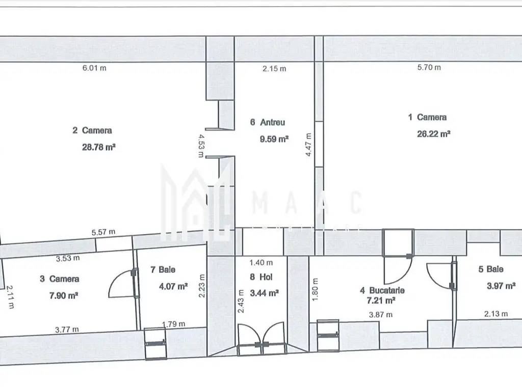 Apartament 3 camere 2 bai Zona Centrala Sibiu
