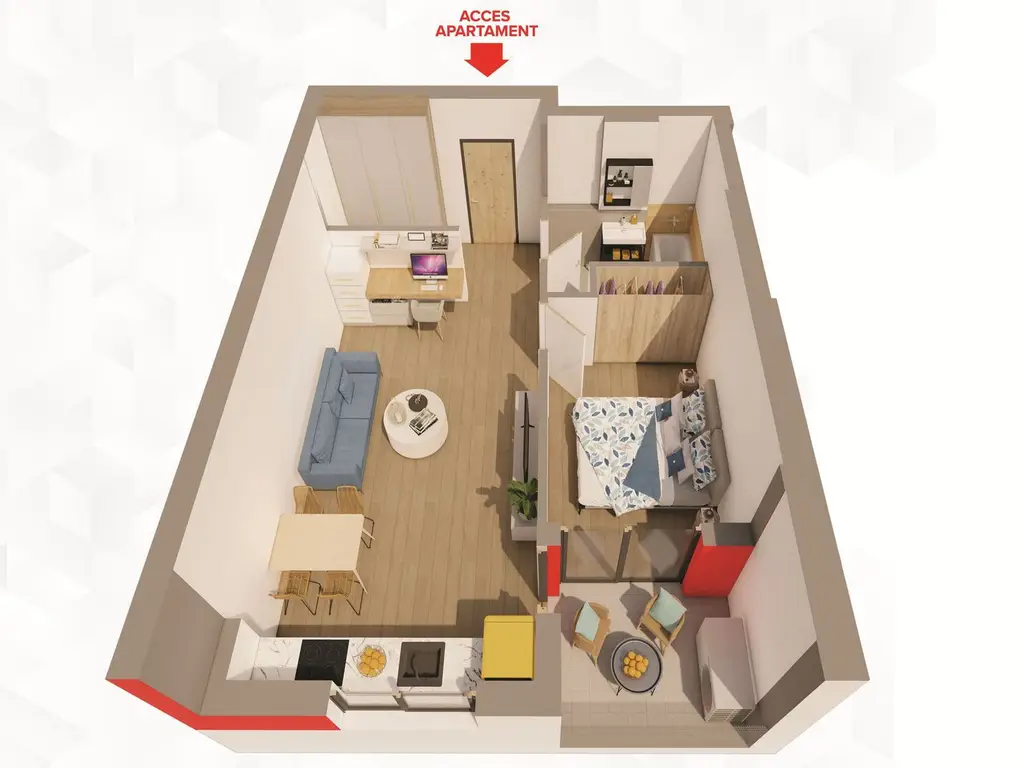 Comision 0%, Apartament NOU cu 1 dormitor la ARED