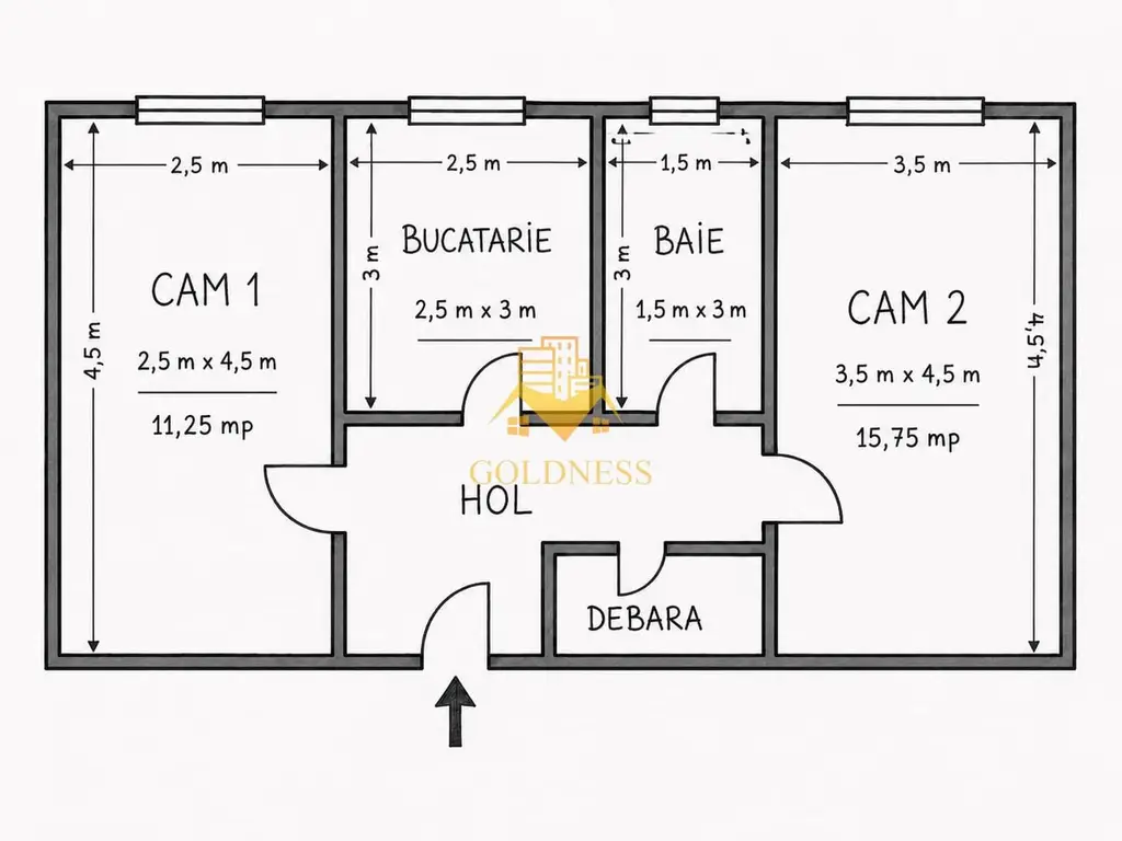 Apartament 2 camere decomandate orientat Sud, et 3/4, P-ta M. Viteazu!