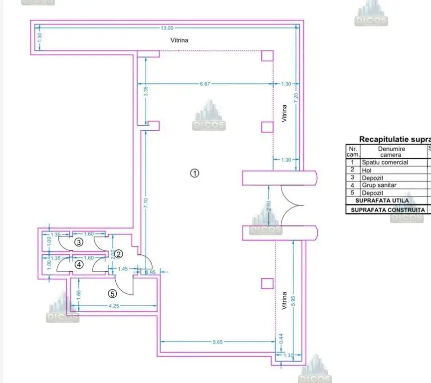 Spațiu comercial ultracentral – 26 ml vitrină, lângă Turn