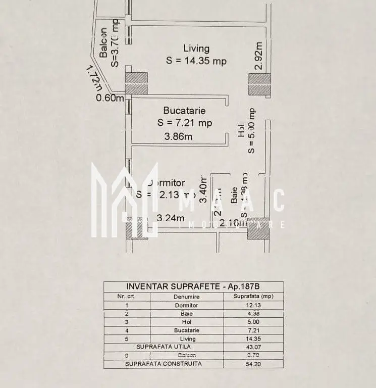 Apartament 2 camere I 43 mp utili I Lift I Parcare I Hipodrom