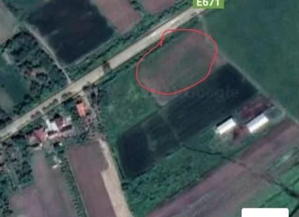 Ag EUROPA vinde 2100mp teren INTRAVILAN langa E671 iesirea Doba.