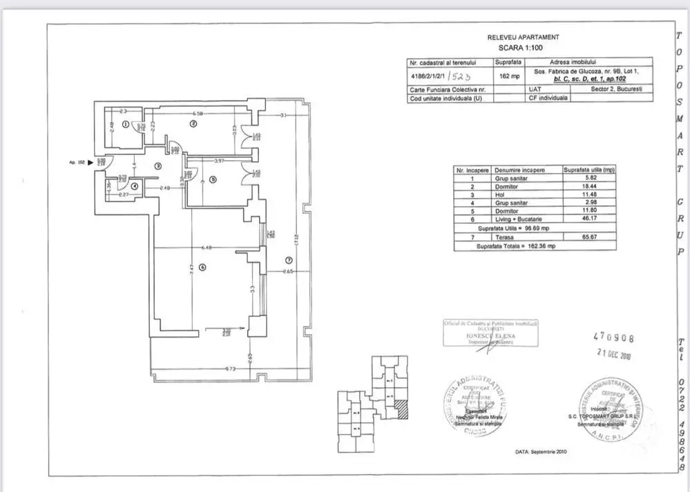 Apartament UPGROUND 3 camere 163 mp