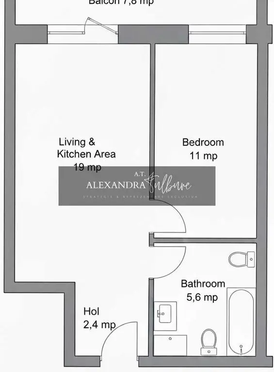 Apartament 2 camere, balcon, etaj intermediar, Terra