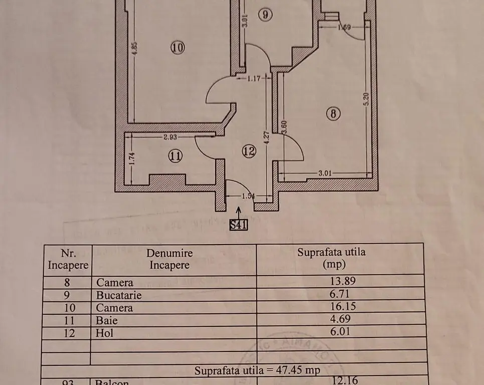 Ag BRASADAS vinde ap 2 cam 59mp Et 5/6 PRIMA LINIE Năvodari.