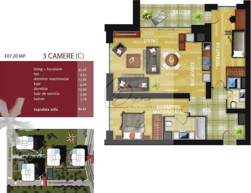 Apartament 3 camere InCity I Bucuresti Mall Vitan Dristor I COM 0%