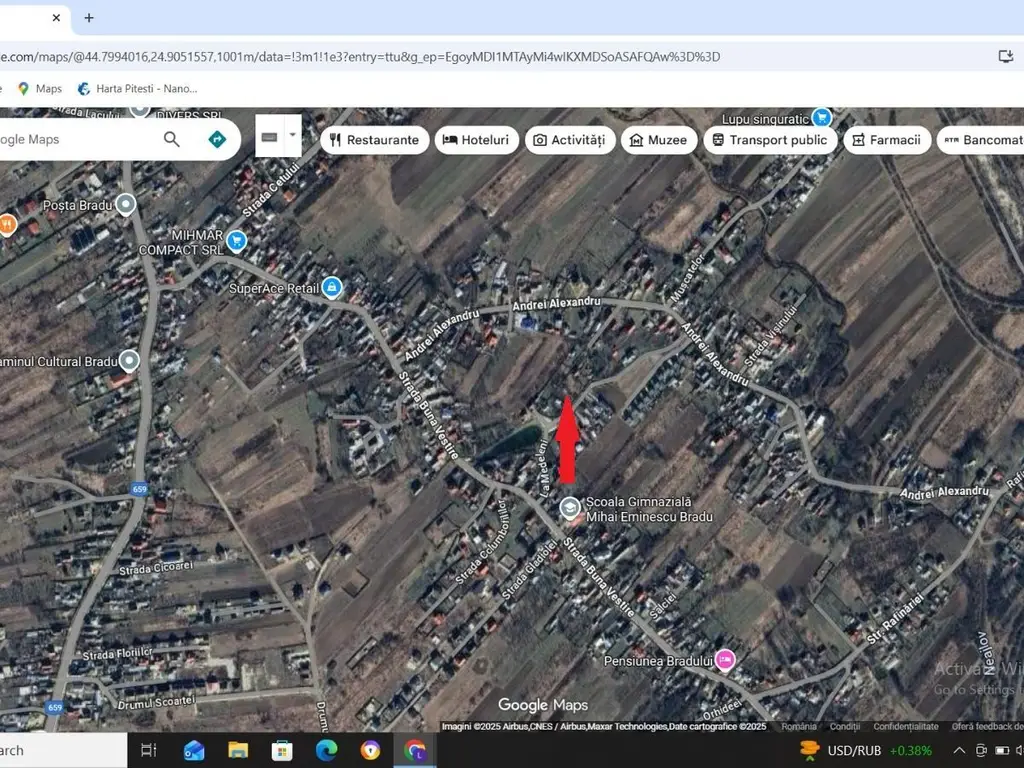 Teren intravilan Bradu, 600 mp