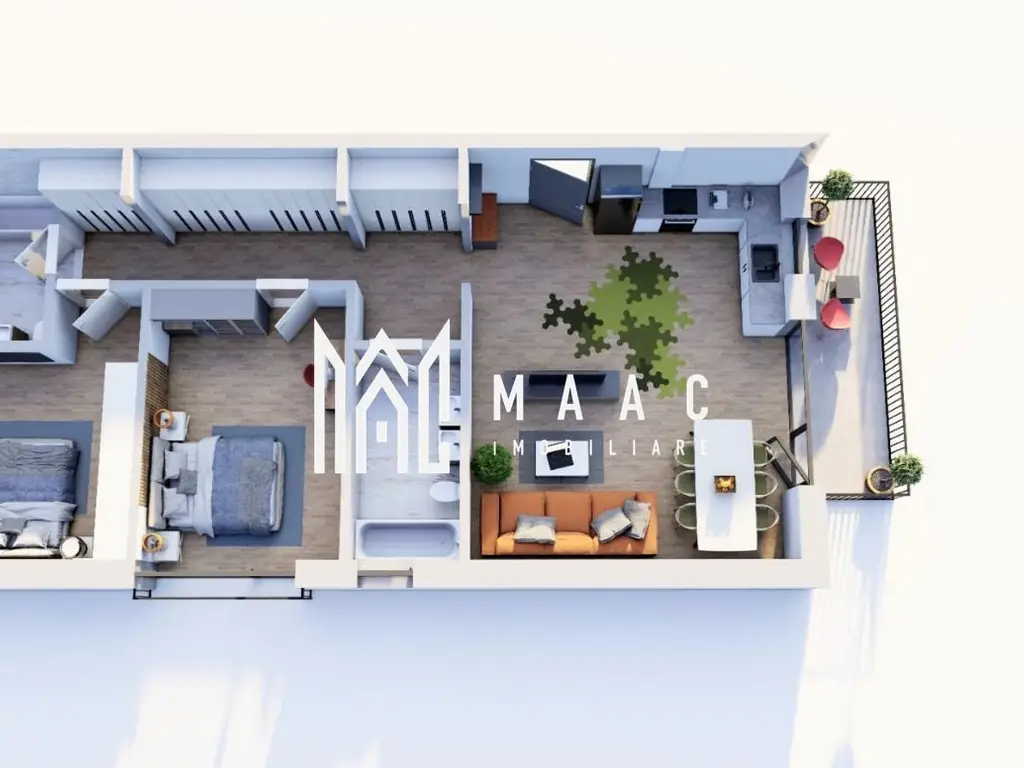 Apartament 3 camere | Etaj 1 | 89 MP I Loc de parcare