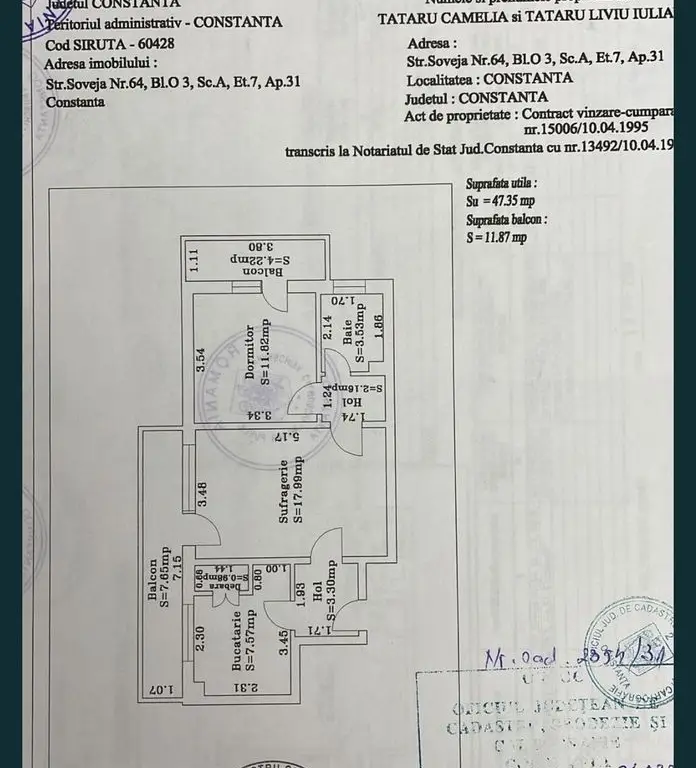 City Prk, ap 2 camere semidecomandat