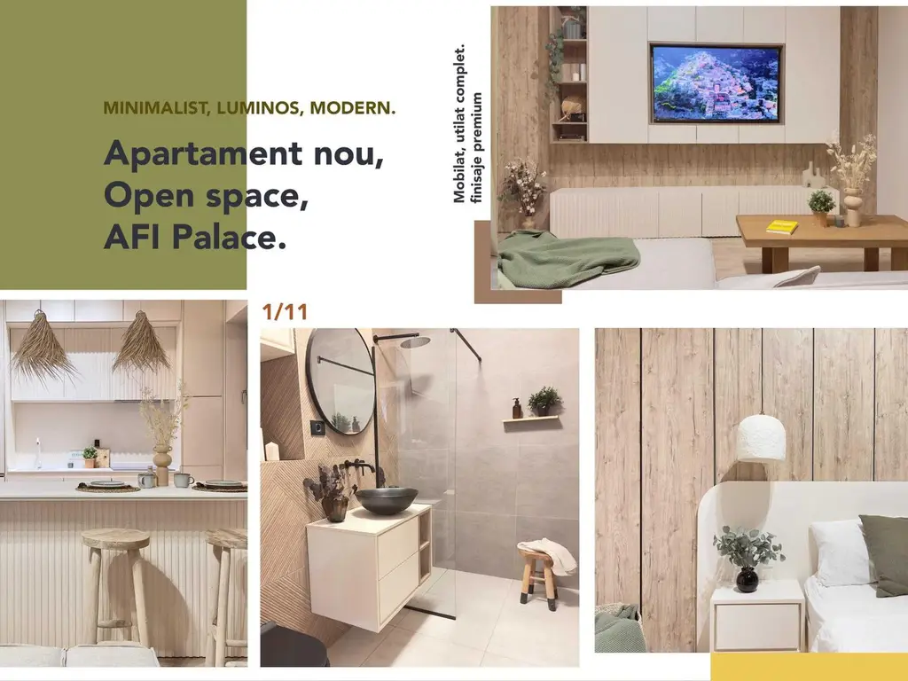 Apartament Nou, Open Space, Minimalist, Finisaje Premium-Exigent Plaza
