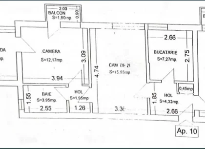 Vand ap 3 camere dressing generos