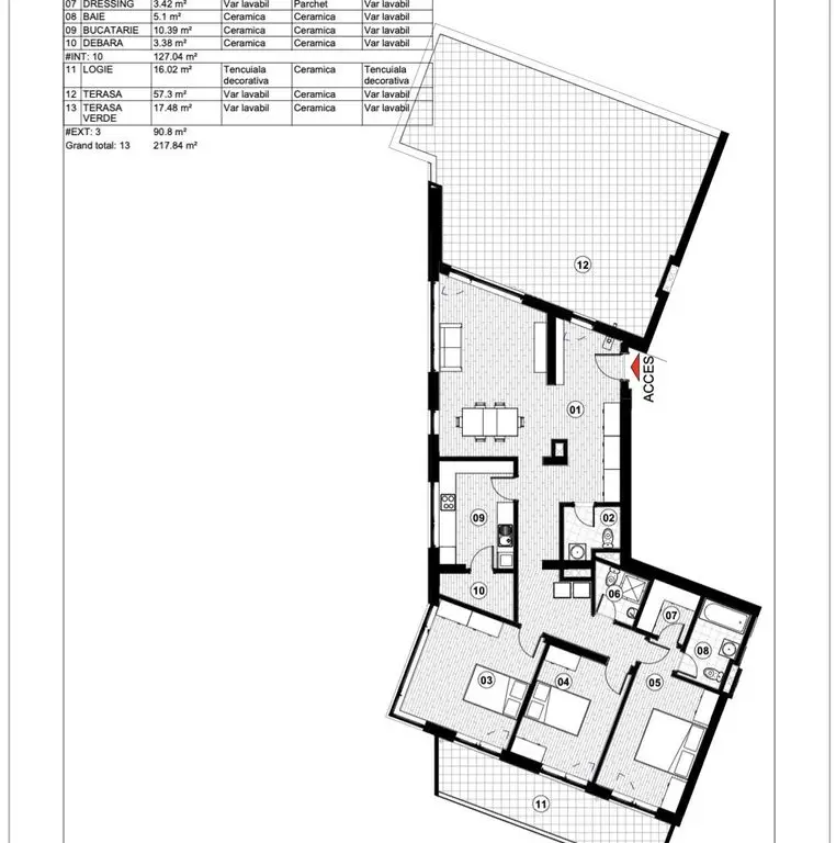 Tomis Plus - Celine Elegance - Vânzare apartament cu 4 camere, etaj 6.