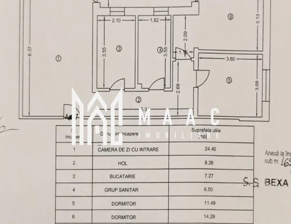 Apartament 3 camere | Etaj 1 | Decomandat | Arhitectilor