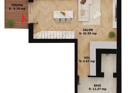 Apartament nou, 2 camere, 261 500 Euro. Comision 0.