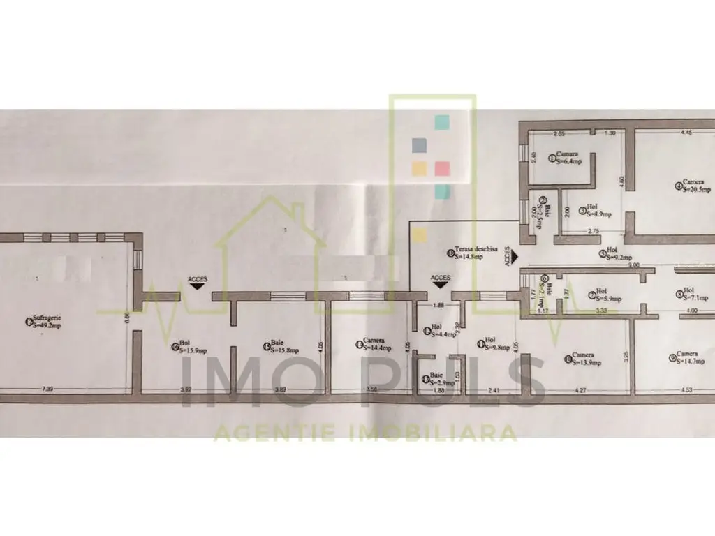 Casa individuala. 2 fronturi de pe 2 strazi (fata-spate)