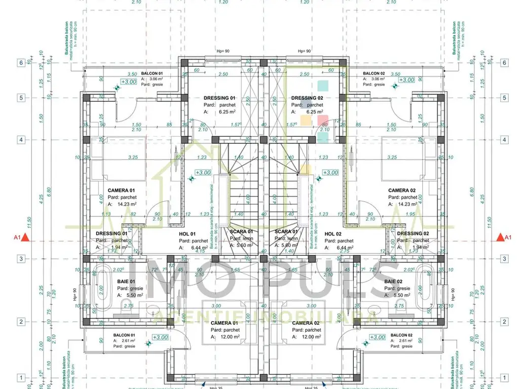 Duplex modern, incalzire in pardoseala, compartimentare inteligenta.