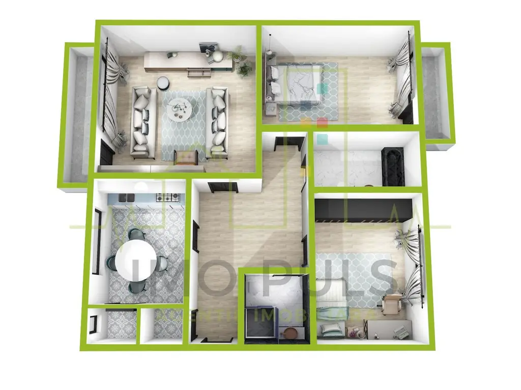 Aradului. 3 Camere. 2 Bai. 2 Balcoane. Decomandat.