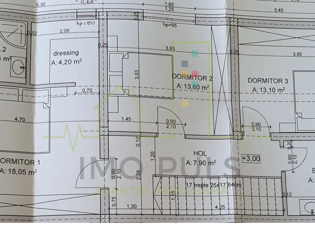 Duplex cu 5 Camere. 3 Bai. Dormitor la parter. Finisat la cheie. Teren 334 mp