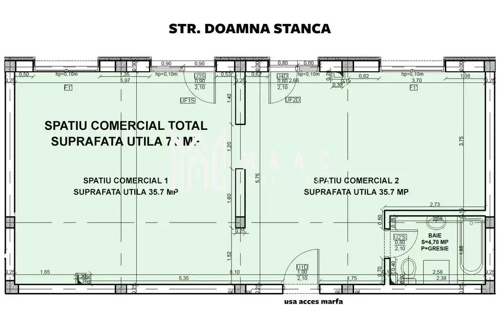 Spatiu Comercial I Parcare I 4 Vitrine I Doamna Stanca